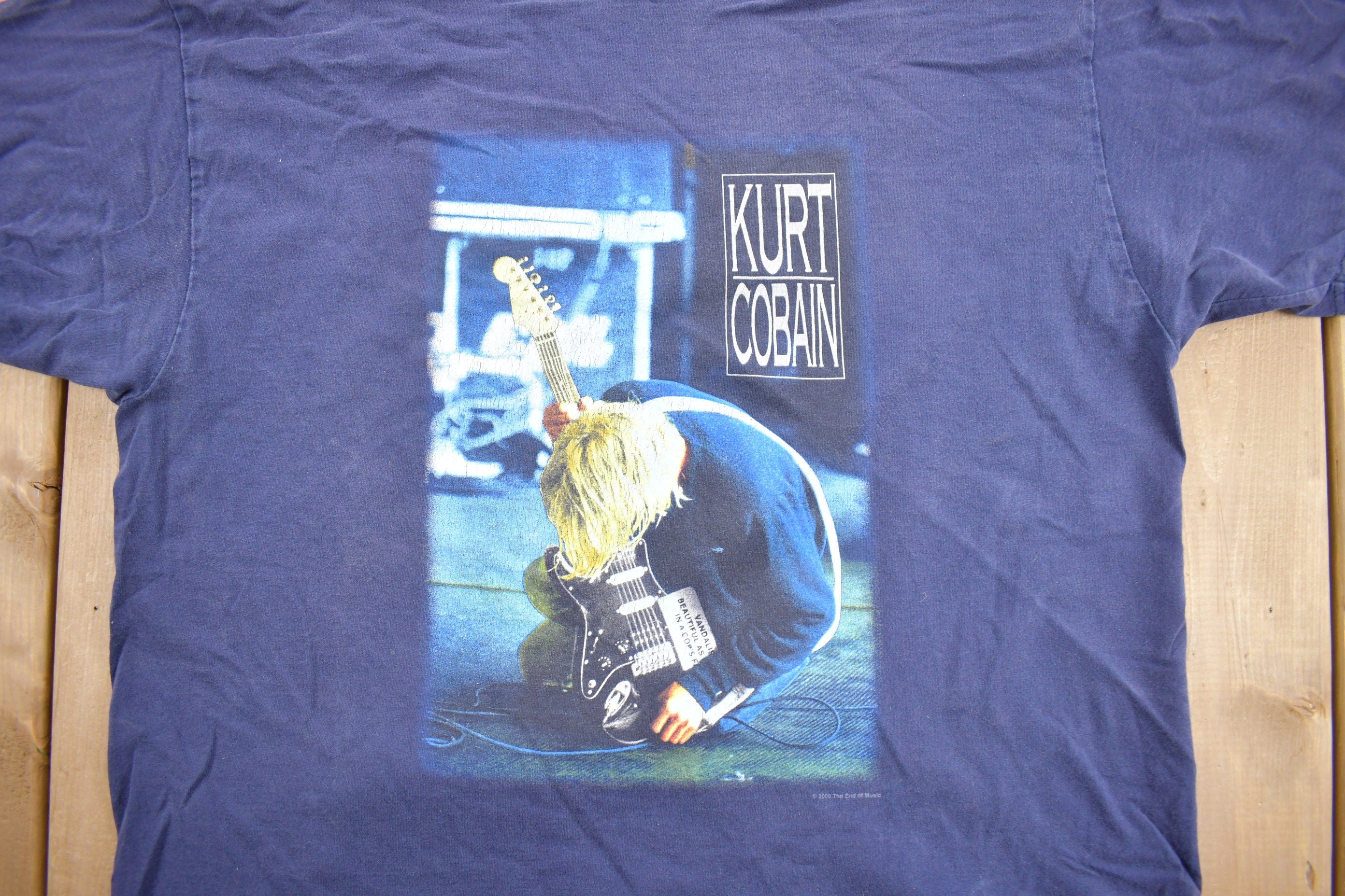 Vintage 2000 Kurt Cobain Nirvana Graphic Band T-shirt
