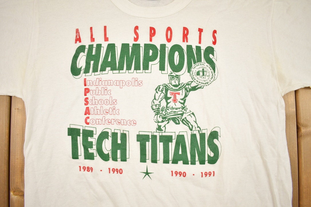 Vintage 1990s Tech Titans Graphic T Shirt