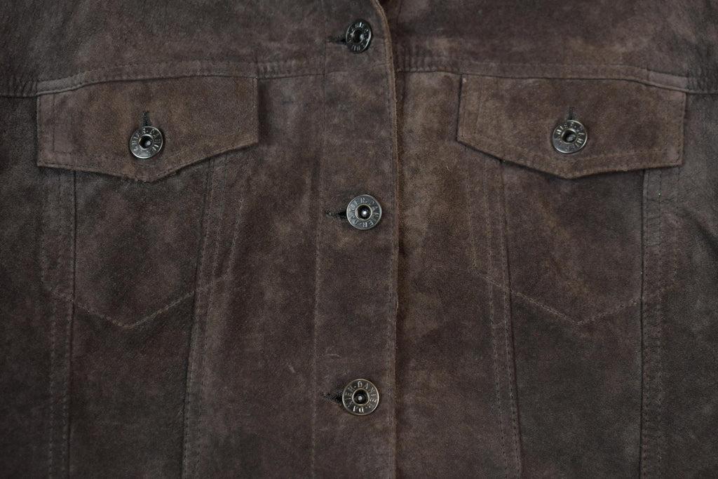 Vintage 1990s Danier Suede Trucker Jacket