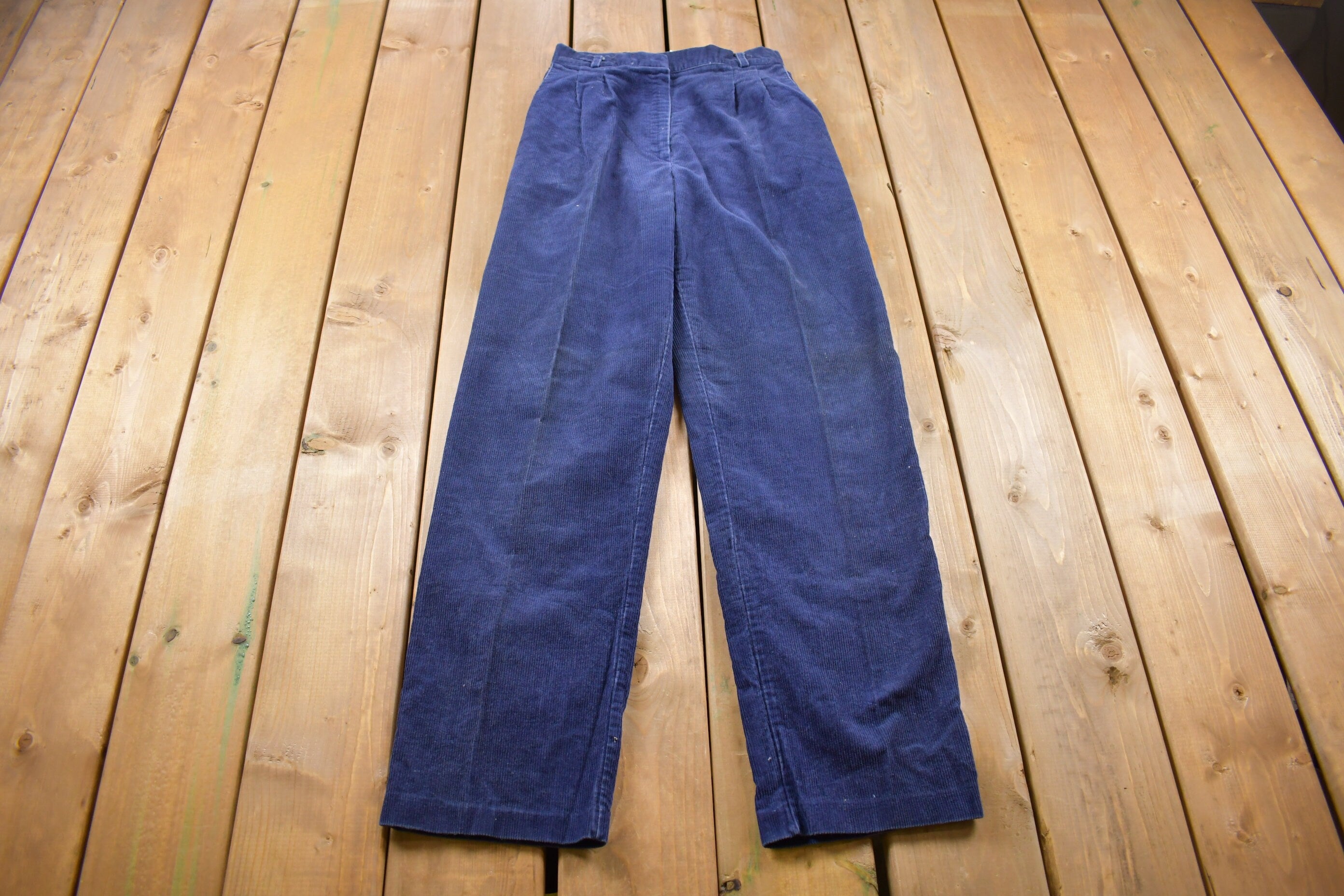 Vintage 1980's Pleated Corduroy Pants 26 x 31