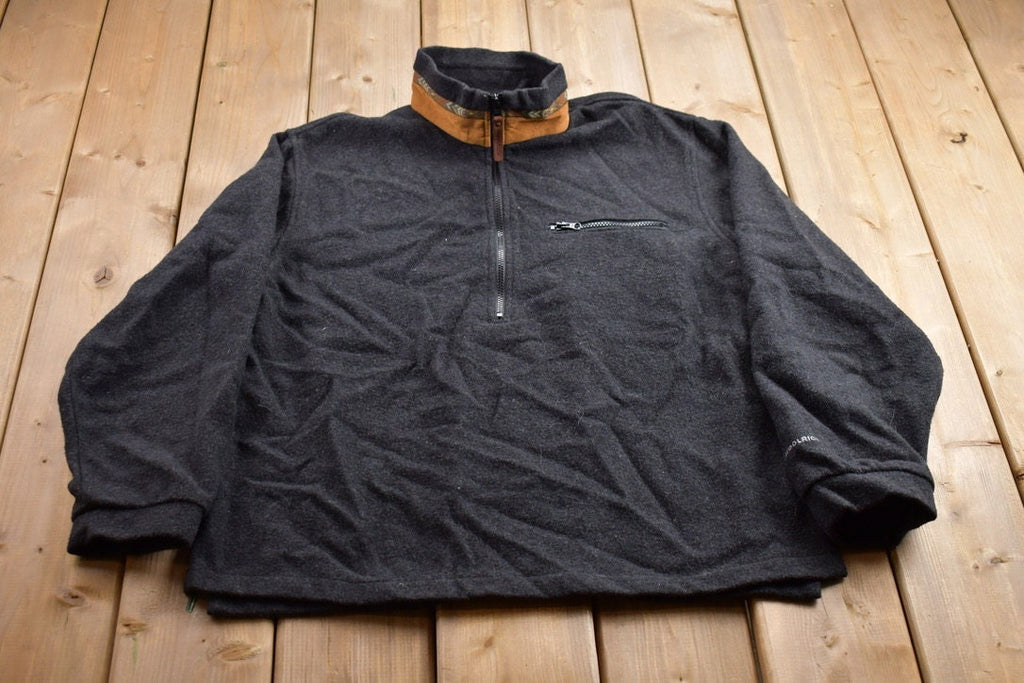 Vintage 1990s Woolrich Half Zip Wool Knit Sweater