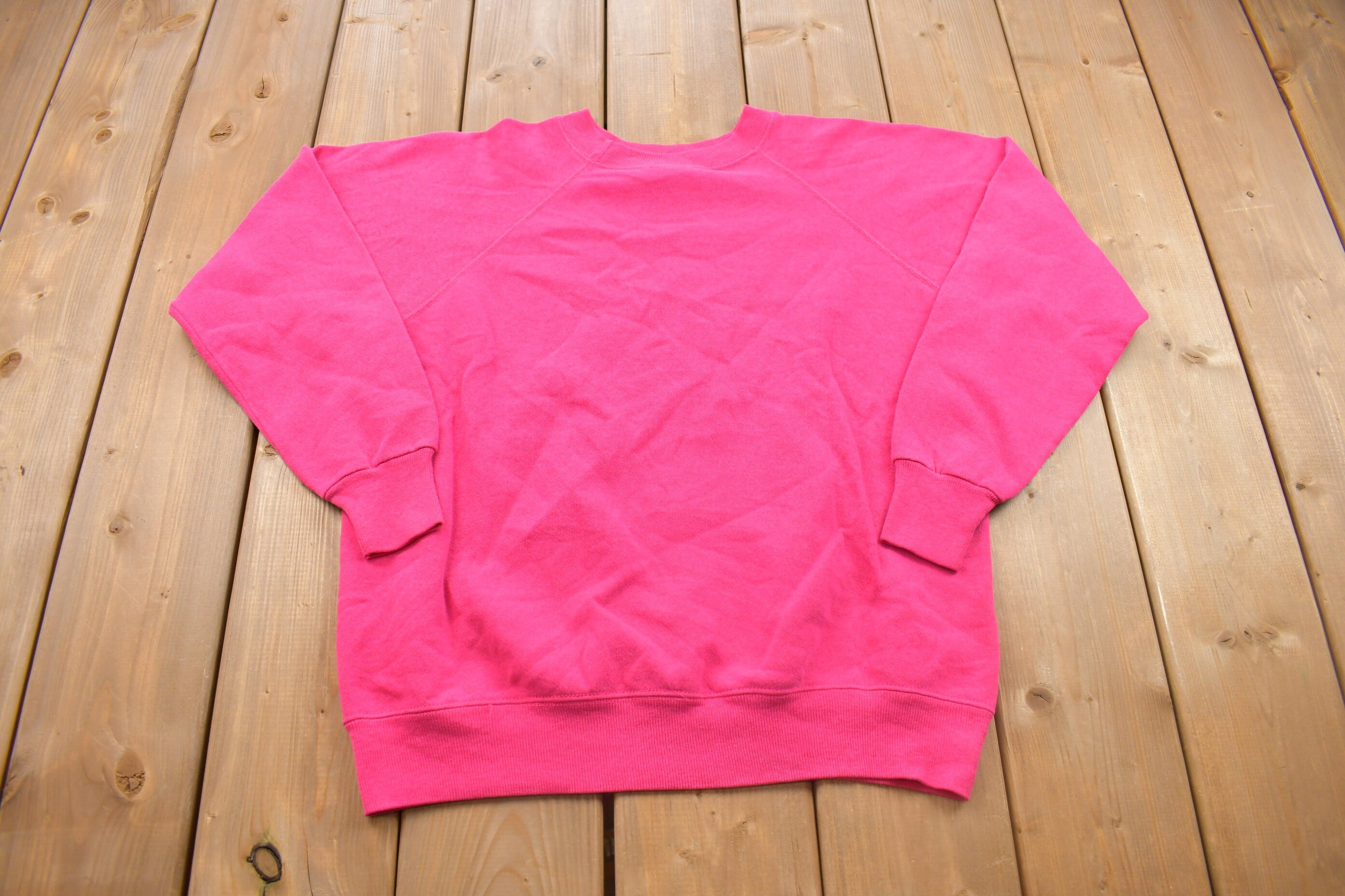 Vintage 1980s Hanes Blank Raglan Crewneck Sweatshirt