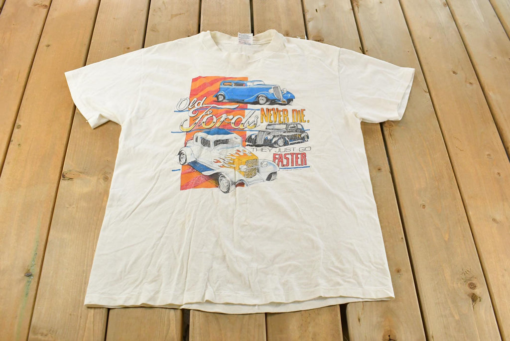 Vintage 1990s Ford Classic Cars Graphic T Shirt Men's Large