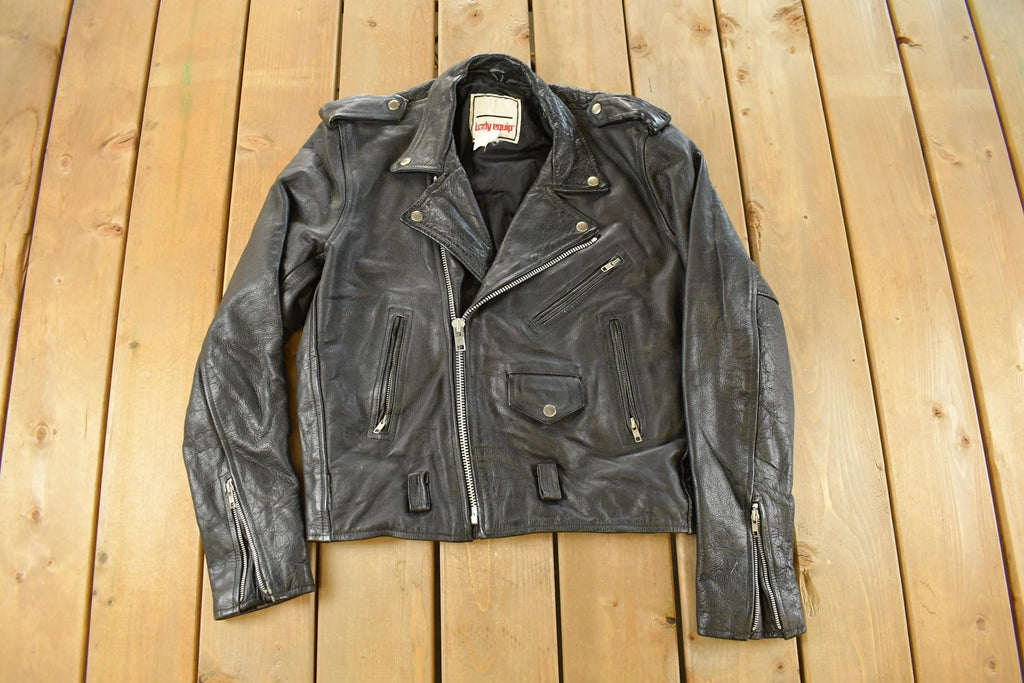 Vintage 1990s Body Equip. Leather Biker Jacket Men's Medium