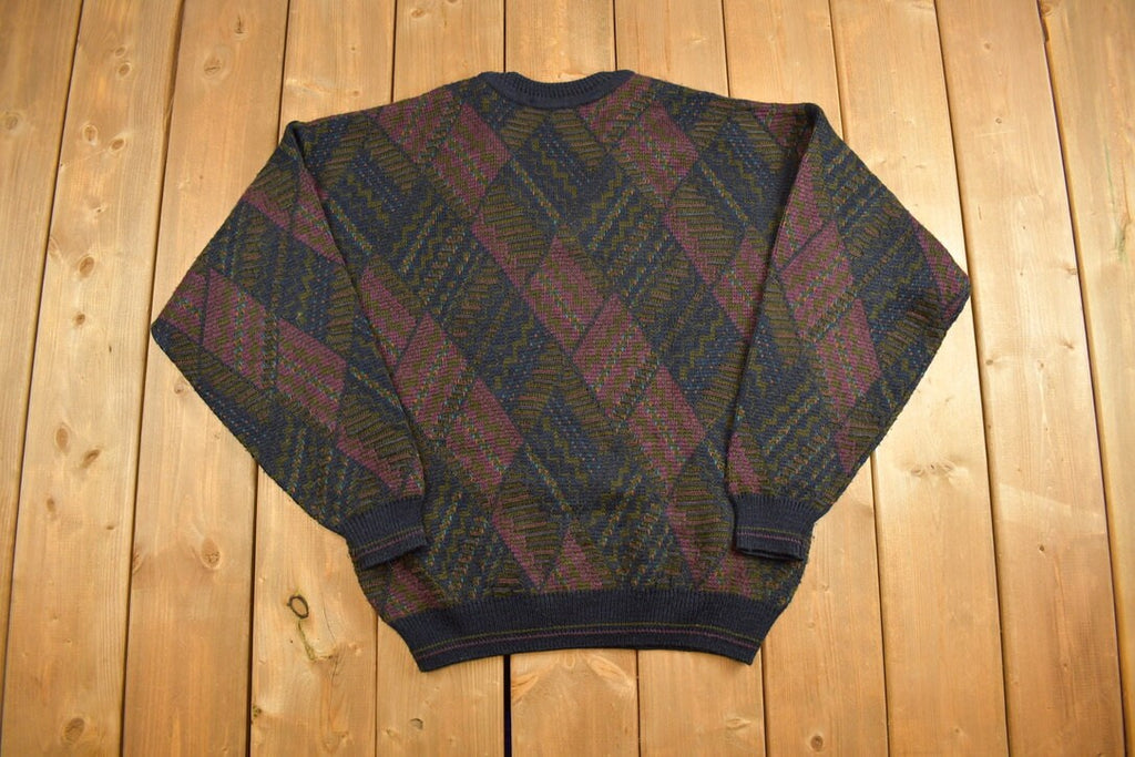 Vintage 1990s London Fog V Neck Knitted Sweater