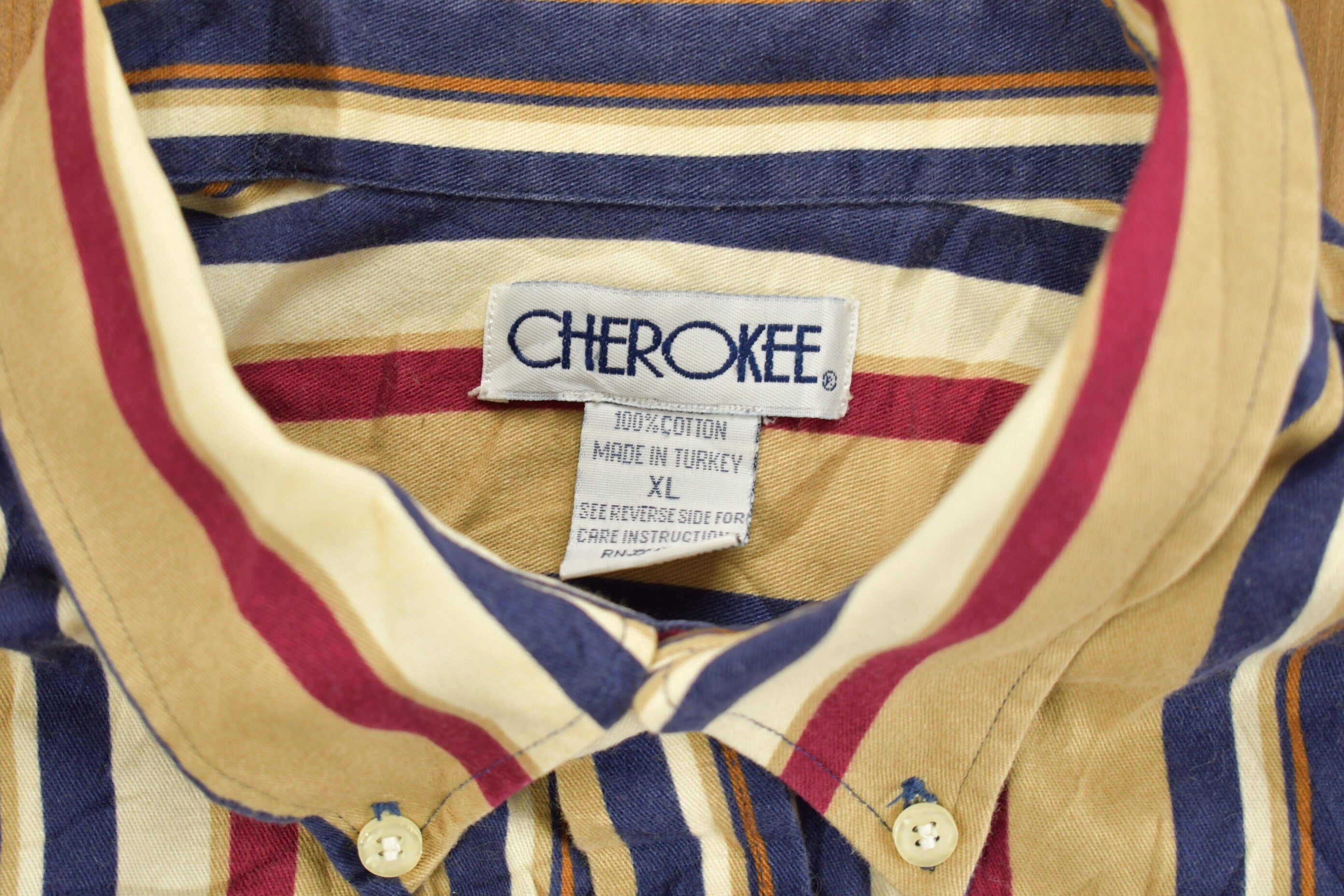 Vintage 1990s Cherokee Striped Button Up Shirt