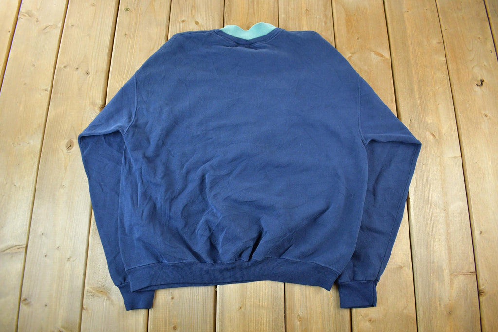Vintage 1990s Morning Sun Mock Neck Floral Crewneck Adult Medium