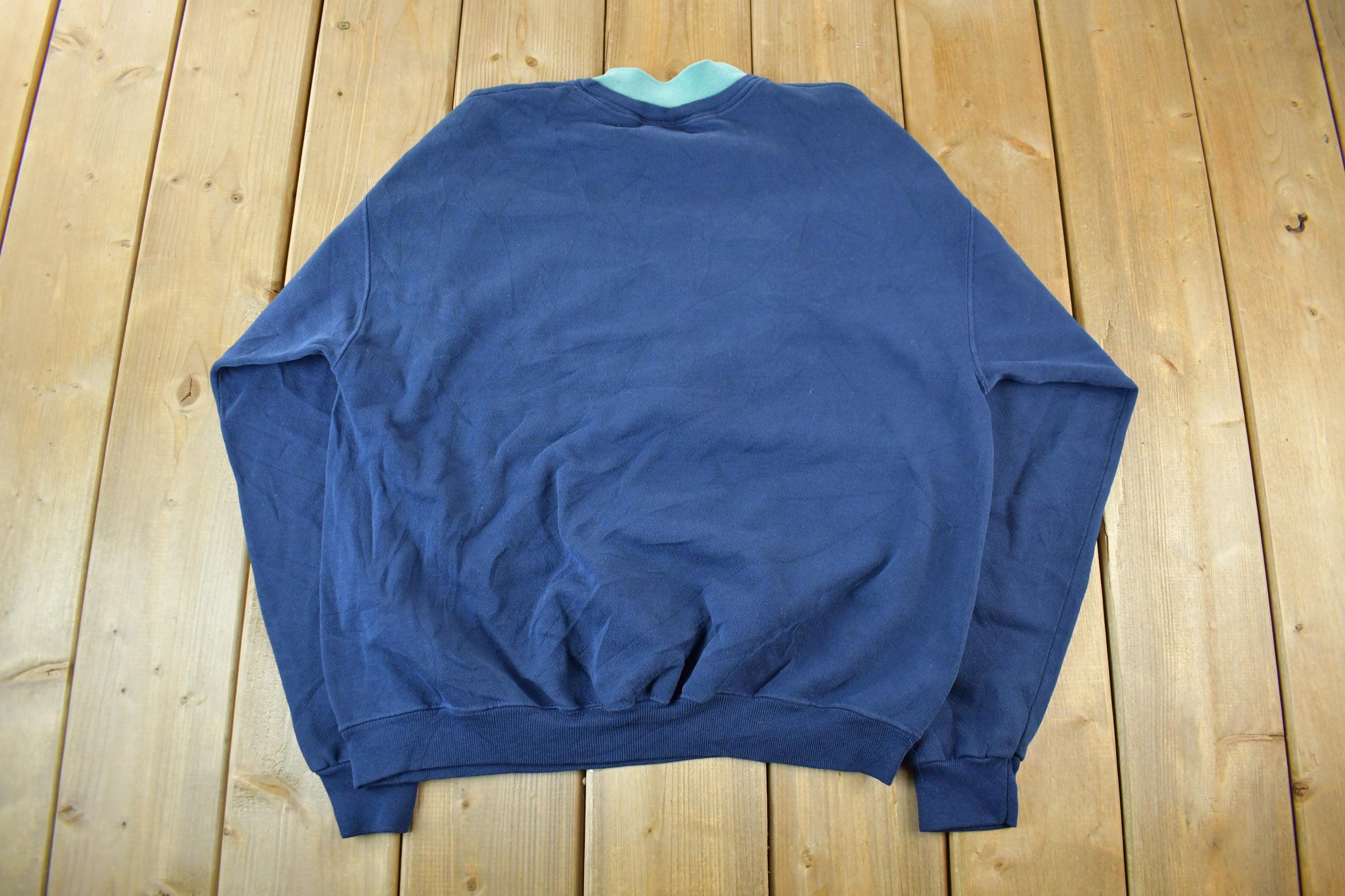 Vintage 1990s Morning Sun Mock Neck Floral Crewneck Adult Medium
