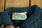 Vintage 1980s Its Traditional Its Irish Knit Wool 3D Cable Knit Sweater Men's Large
