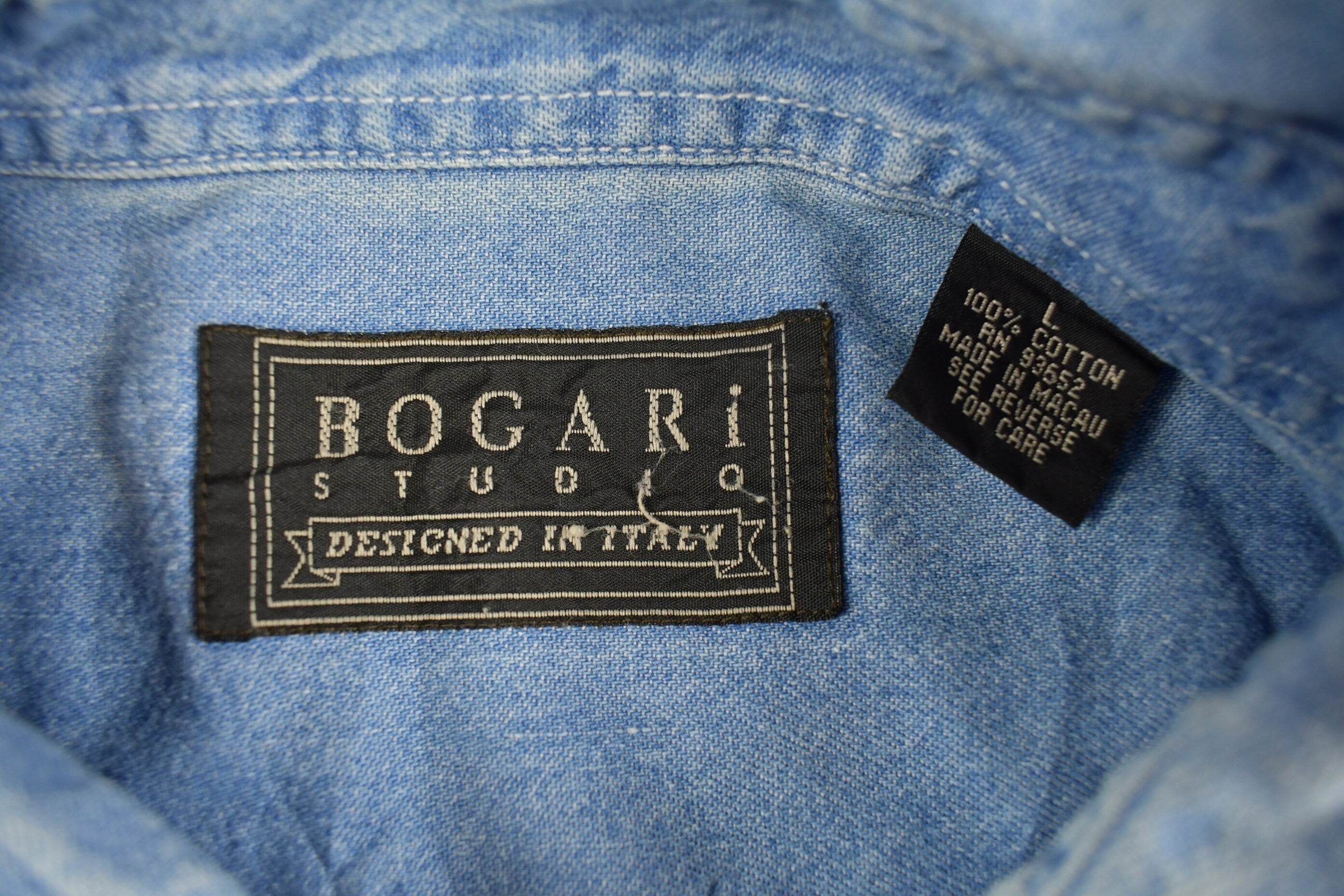 Vintage 1990s Bogari Denim Button Up Shirt