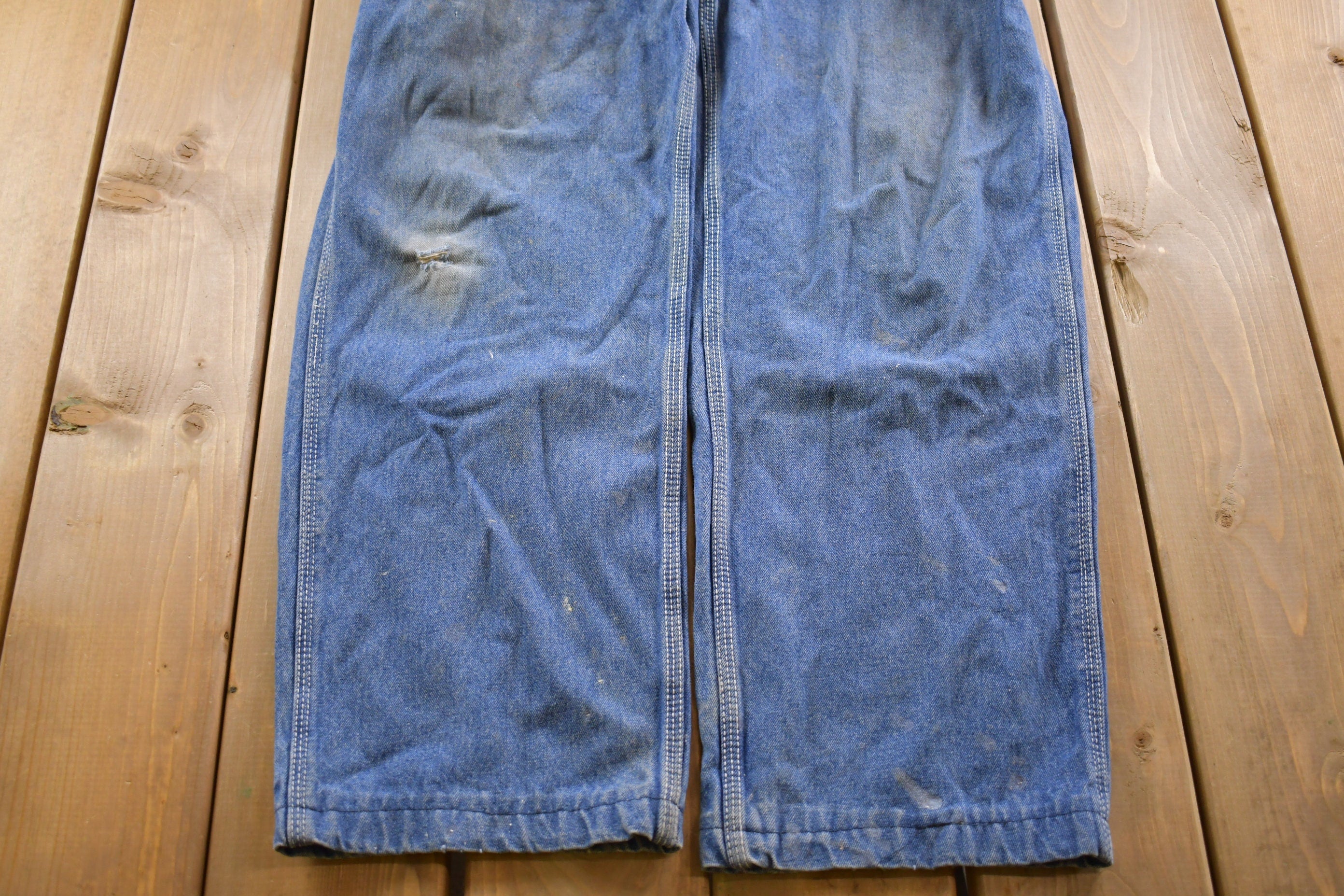 Vintage 1990s Most Wanted Denim Jean Overalls Size Medium / Vintage Overalls / Streetwear / Vintage Workwear / True Vintage