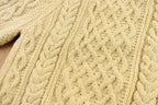 Vintage 1990s White 3D Cable Knit Crewneck Sweater
