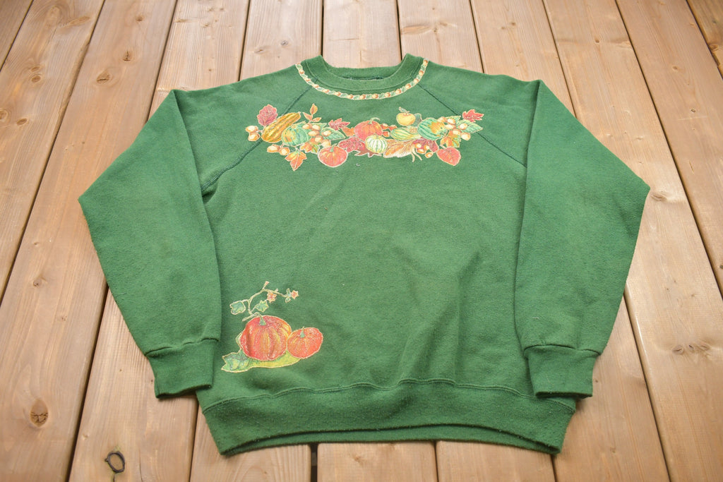 Vintage 1990s Riders Pumpkin Patch Crewneck Sweatshirt