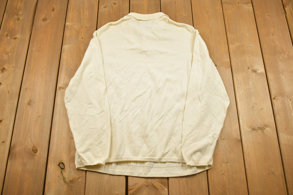Vintage 1990s Knit Polo Sweatshirt