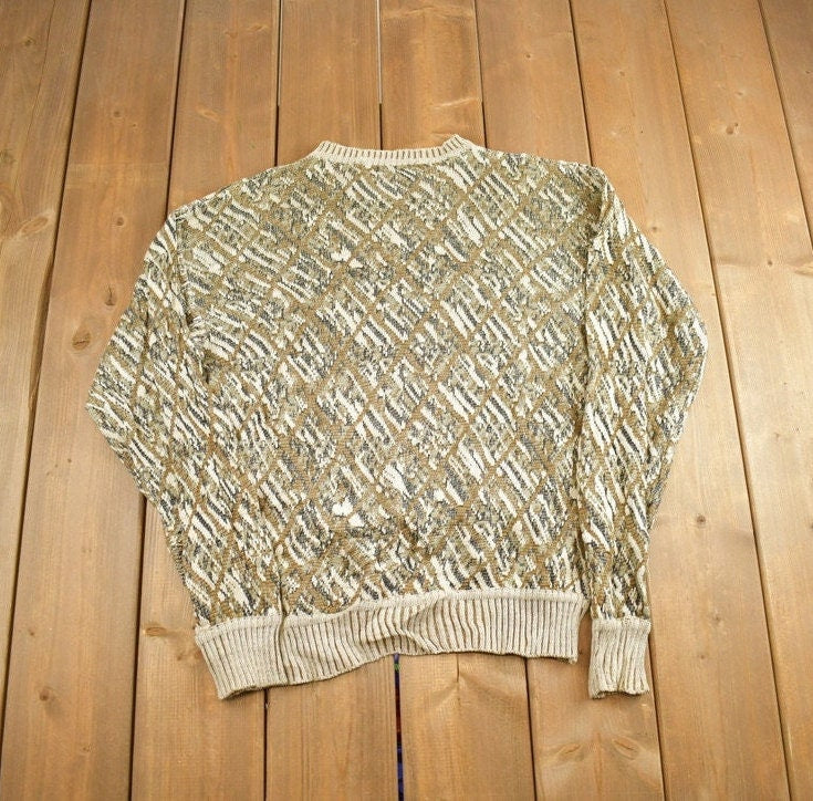 Vintage 1990s Rene Lezard Femme & Homme Knit Crewneck Sweater