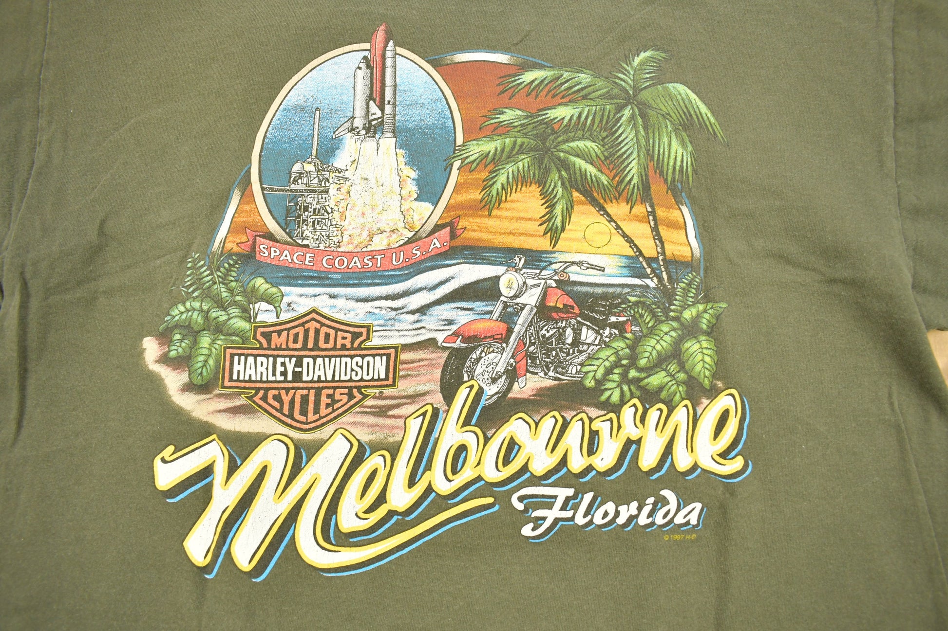 Vintage 1997 Harley Davidson Melbourne Florida T-Shirt