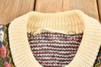 Vintage 1990s Wool Knit Clasped Cardigan Sweater
