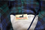 Vintage 1990s Winona Knits Plaid Lined Hoodie Sweatshirt Men's XL