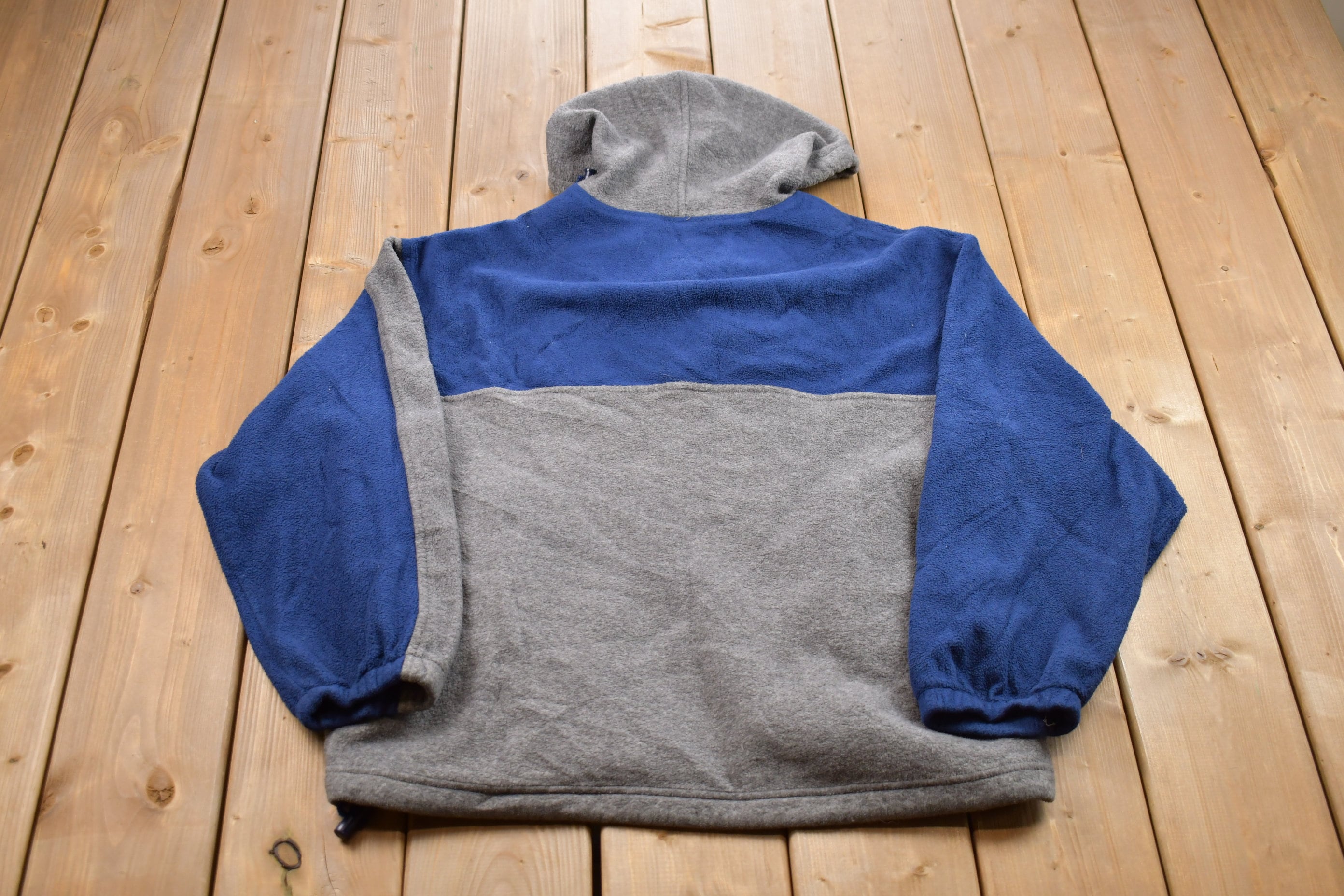 Vintage 1990s Eddie Bauer Hooded Fleece Sweater  Outdoorsman  90s Sweater  Streetwear  Hiking  Fleece Zip up  Vintage Eddie Bauer