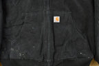 Vintage 1990s Carhartt Distressed Canvas Hooded Jacket Men's Large Tall
