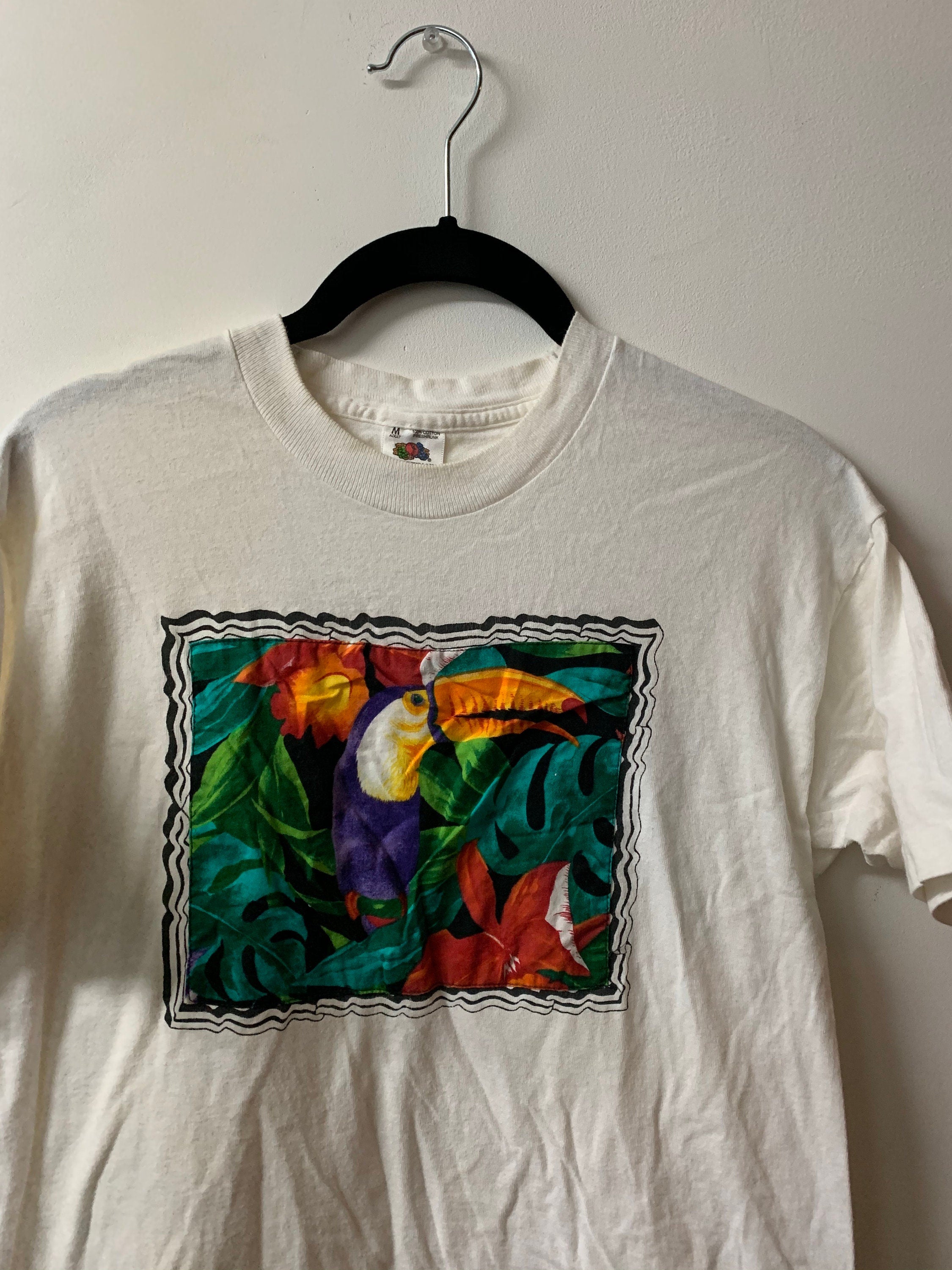 Vintage 1990s Tucan Bird Theme T-Shirt