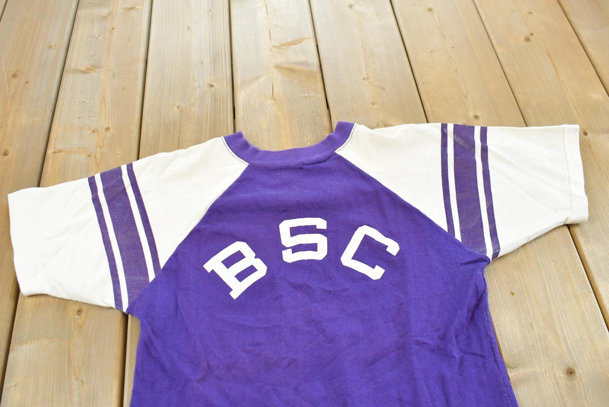True Vintage 1960s Champion BSC T-Shirt Mens S /