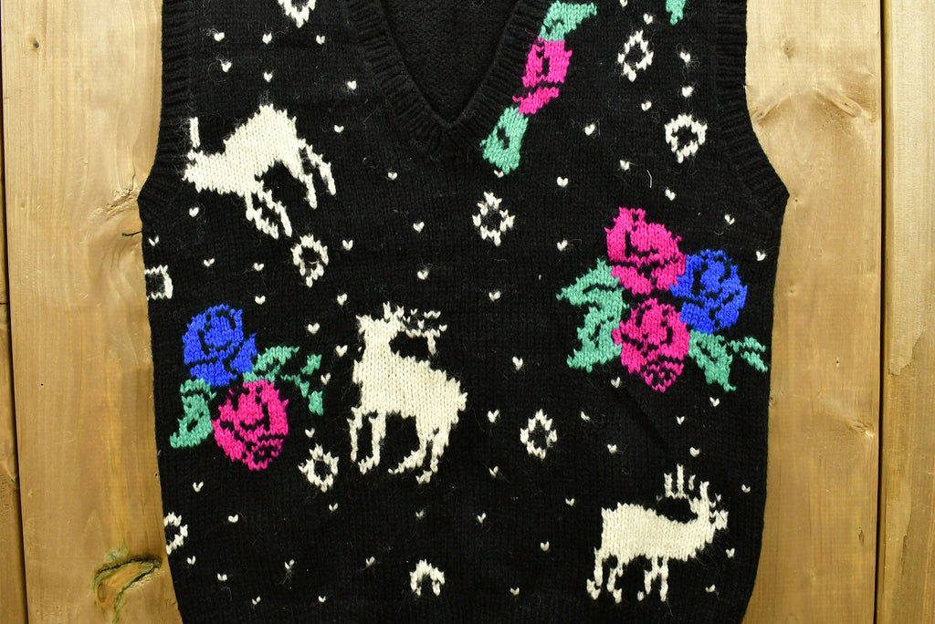 Vintage 90's J. Christopher 100% Wool Knitted Sweater Vest