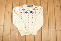 Vintage 1990s Organically Grown Knit Crewneck Sweater Women's S / 90s Knitted Sweatshirt / Vintage Preppy Knits