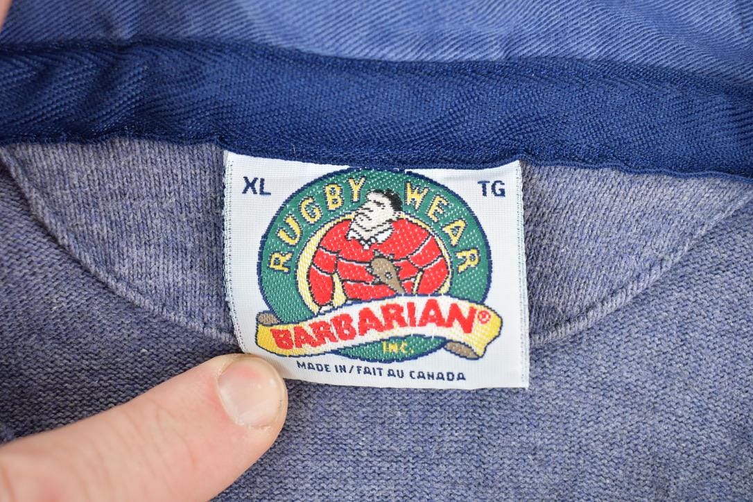 Vintage 1990s Barbarian Button Up Rugby Shirt