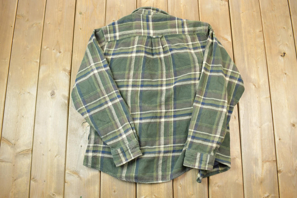 Vintage Orvis Green Plaid Button Up Board Shirt