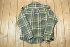 Vintage Orvis Green Plaid Button Up Board Shirt