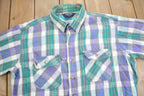 Vintage 1980s Mighty-Mac Plaid Flannel Button Up Shirt