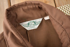 Vintage 1970s Levi's Panatela Tops Western Style Brown Button Up Shirt Made in USA Size L