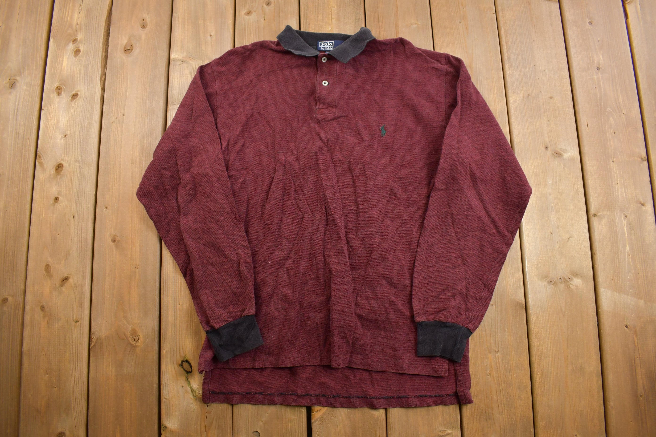 Vintage 1990s Polo Ralph Lauren Rugby Sweatshirt Size L