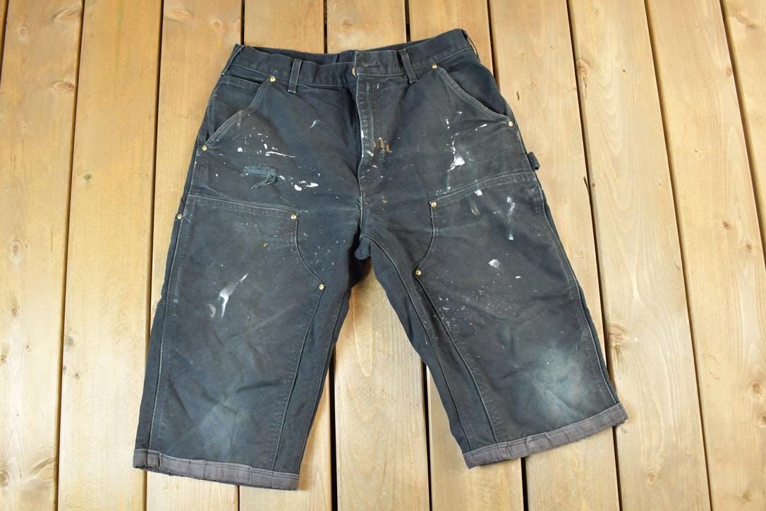 Vintage 1990s Carhartt Double Knee Work Shorts Size 34
