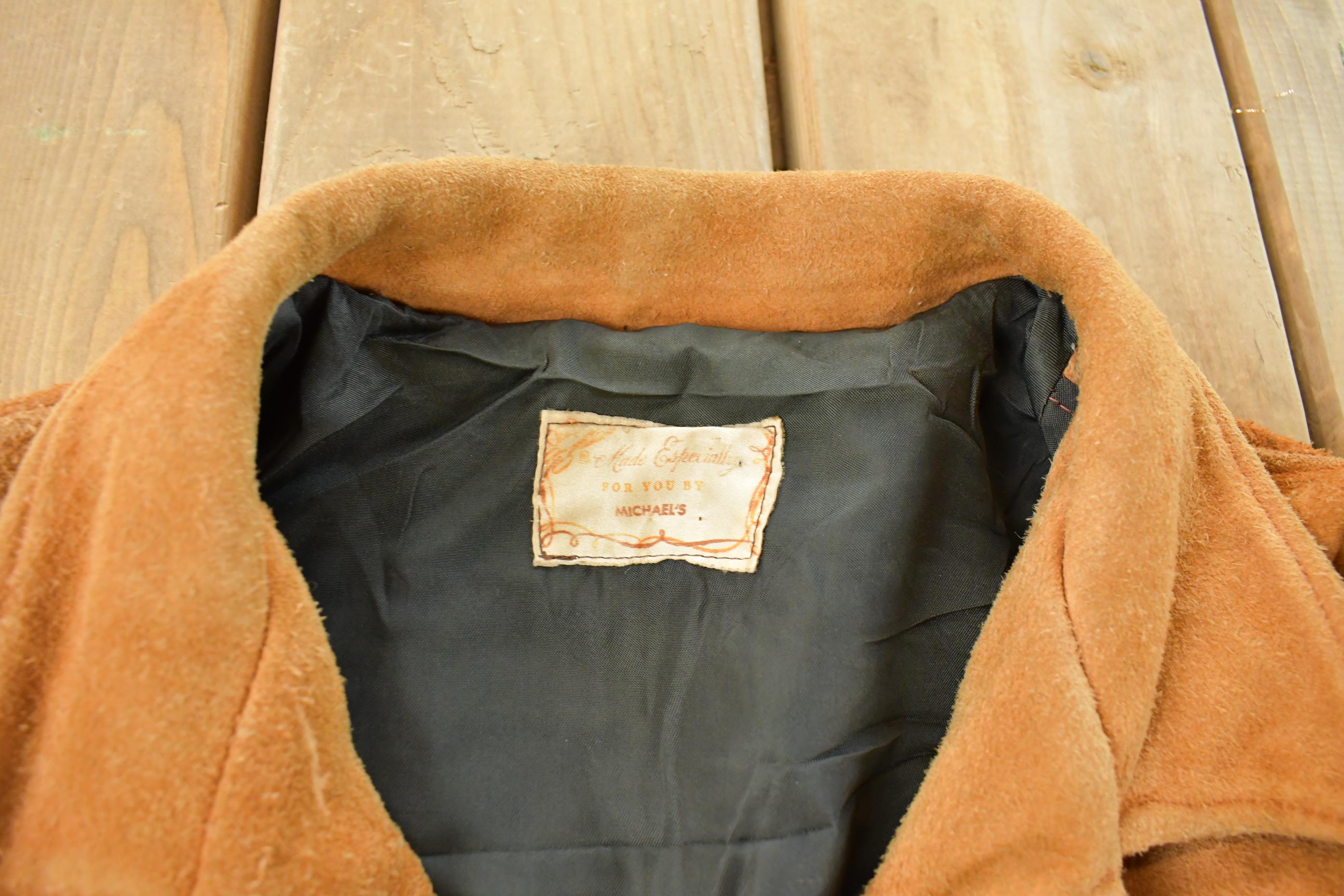 Vintage 1950s Michael's Suede Leather Jacket Men's Large