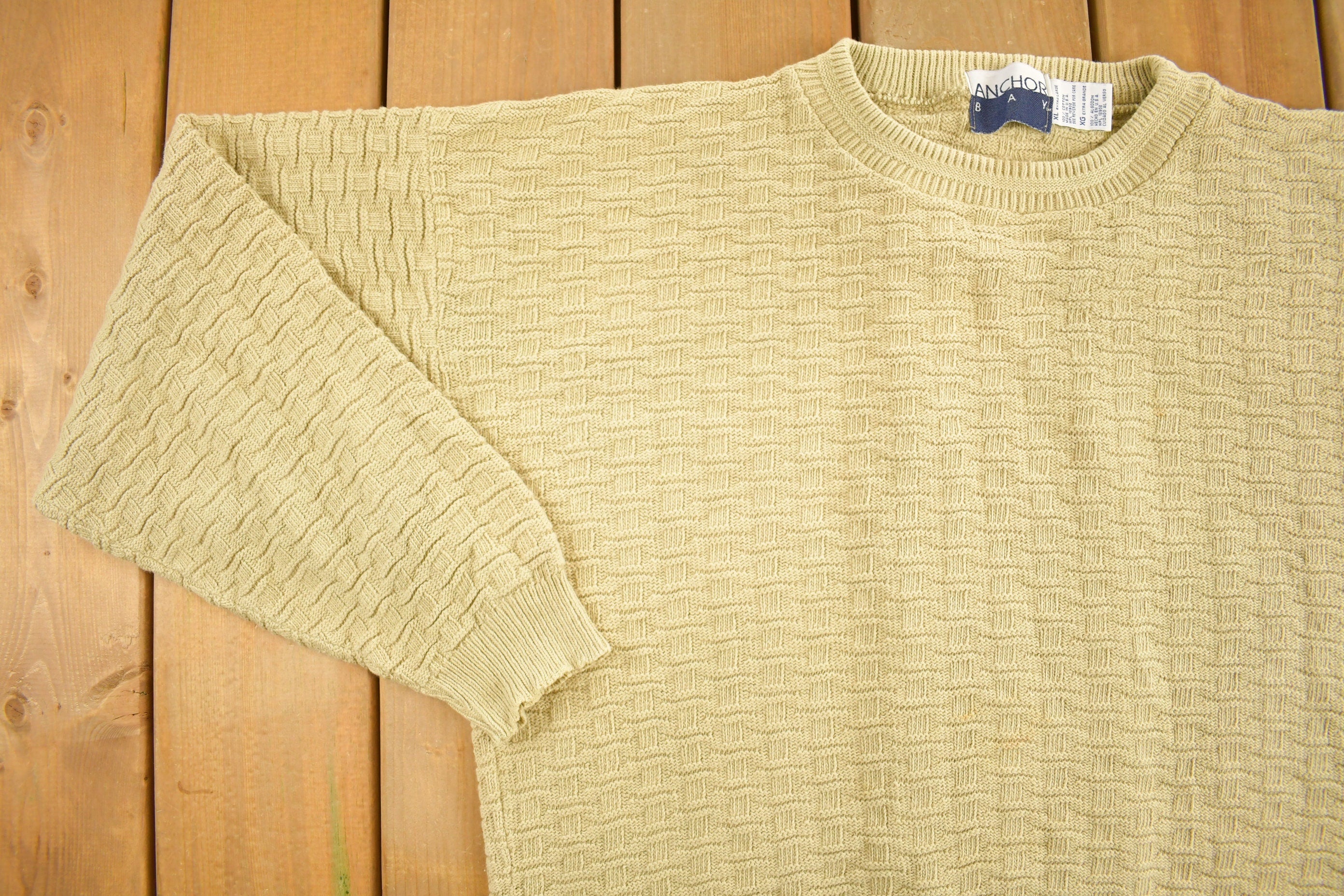 Vintage 1990s Anchor Bay Knitted Crewneck Sweater