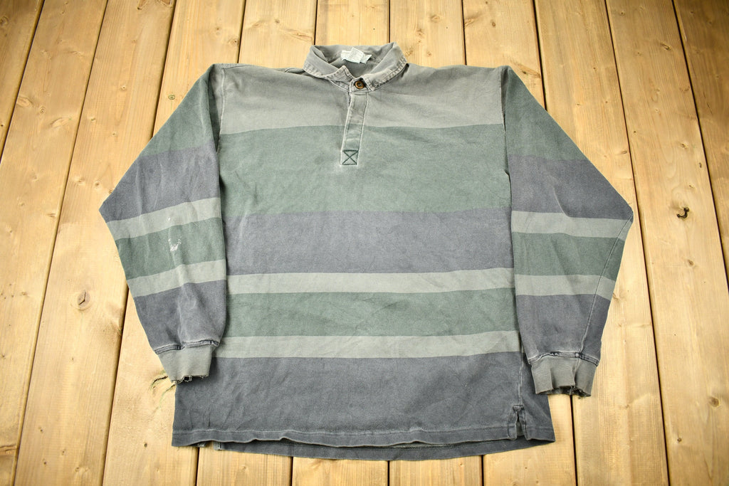 Vintage 1990s Banana Republic Striped Rugby Sweatshirt