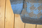 Vintage 1980s Del Mundo Wool Hand Knit Full Zip Sweater Men's Large