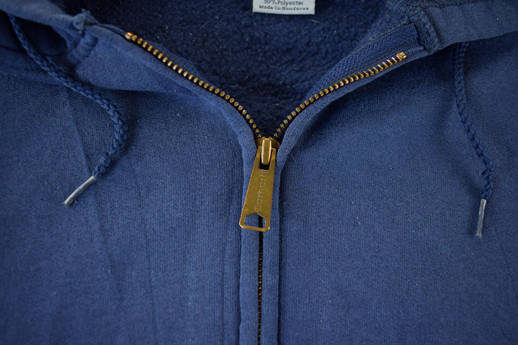 Vintage 1990s Distressed Carhartt Zip Up Thermal Hoodie