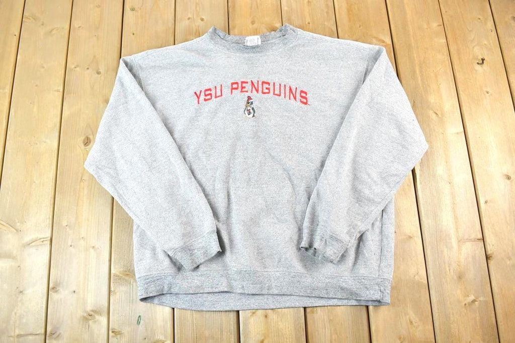 Vintage 1990s Youngstown State University Penguins Crewneck Made In USA