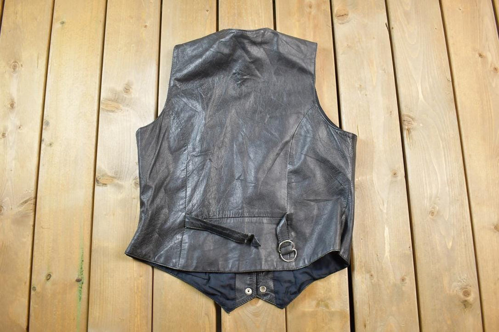 Vintage 1990s Wilsons Leather Biker vest Made In USA