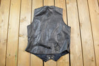 Vintage 1990s Wilsons Leather Biker vest Made In USA