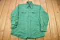 Vintage 1990s Attitude Blank Green Button Up Shirt