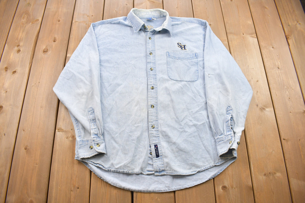 Vintage 1990s SH Denim Button Up Shirt