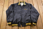 Vintage 1990s Hartwell Panthers Satin Bomber Jacket
