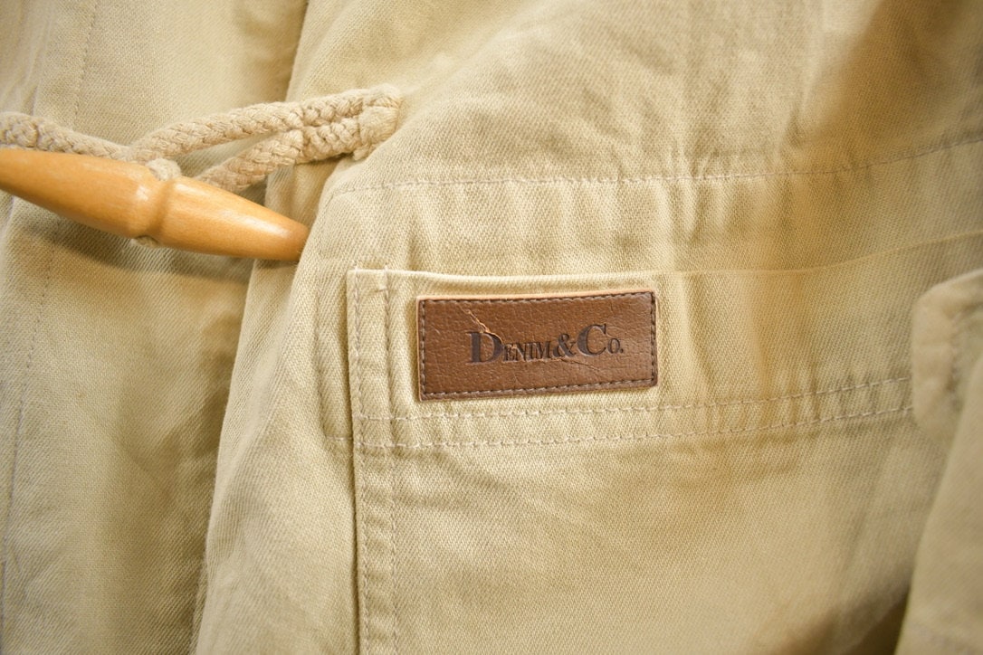 Vintage 1990s Denim&Co Loop Button Up Rain Jacket