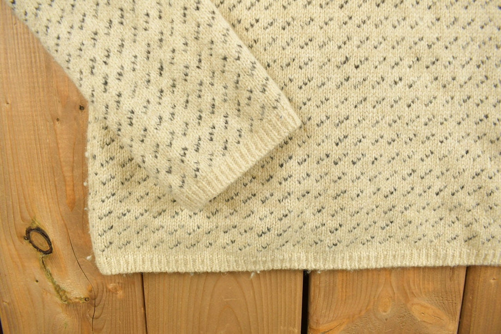 Vintage 1980s Roots Cabin Knit Crewneck Sweater