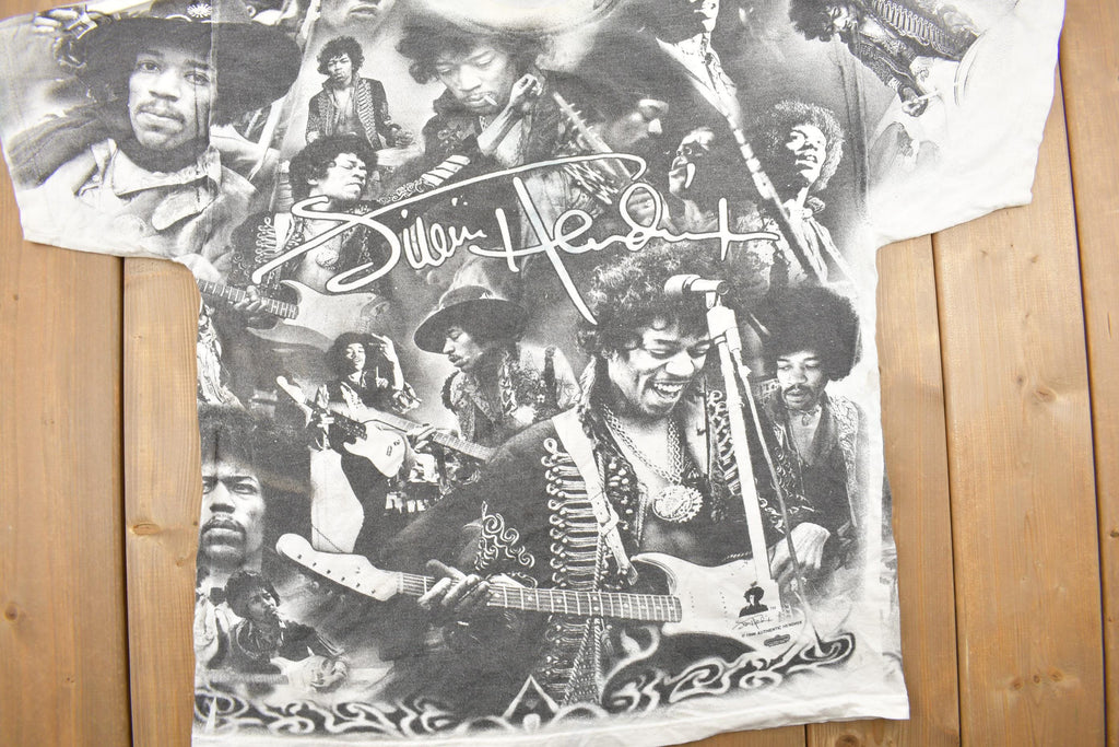 Vintage 1996 Jimi Hendrix All Over Print Band T-shirt