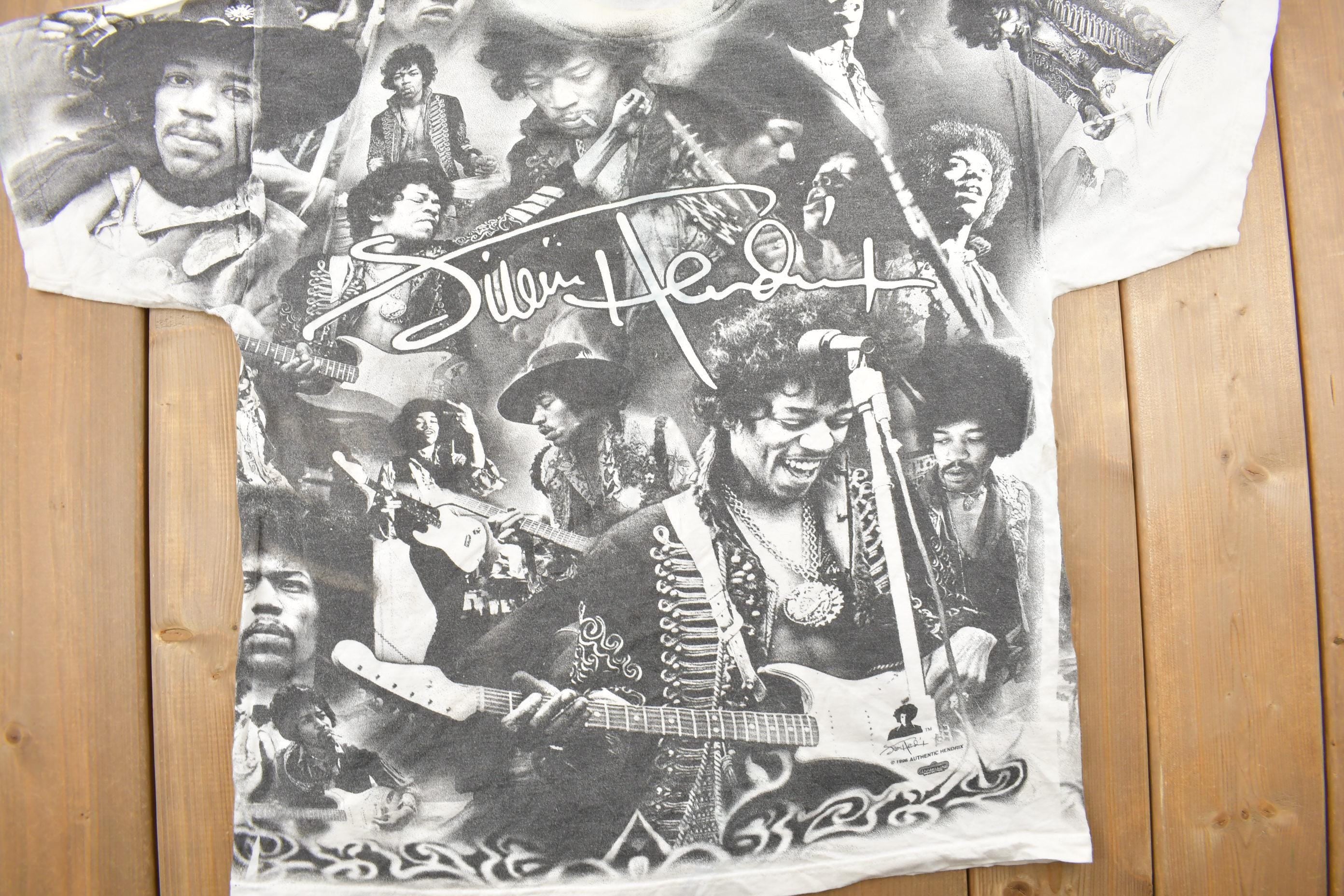 Vintage 1996 Jimi Hendrix All Over Print Band T-shirt